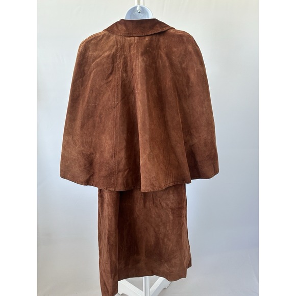 VTG Suede Dress and Cape by Lilli Ann San Francisco, Sz: 6-8 Boho Festival 70s - Picture 2 of 10